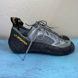 La Sportiva Nago Lace-Up Climbing Shoes Gray/Black Size 37 (M5 or W6)